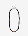 Collares Cortos Piedra Collar Acero Y Piedra Men´s Collection - Negro