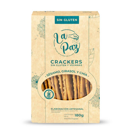 Galletas La Paz Sin Gluten 180 Grs Sesamo y Girasol