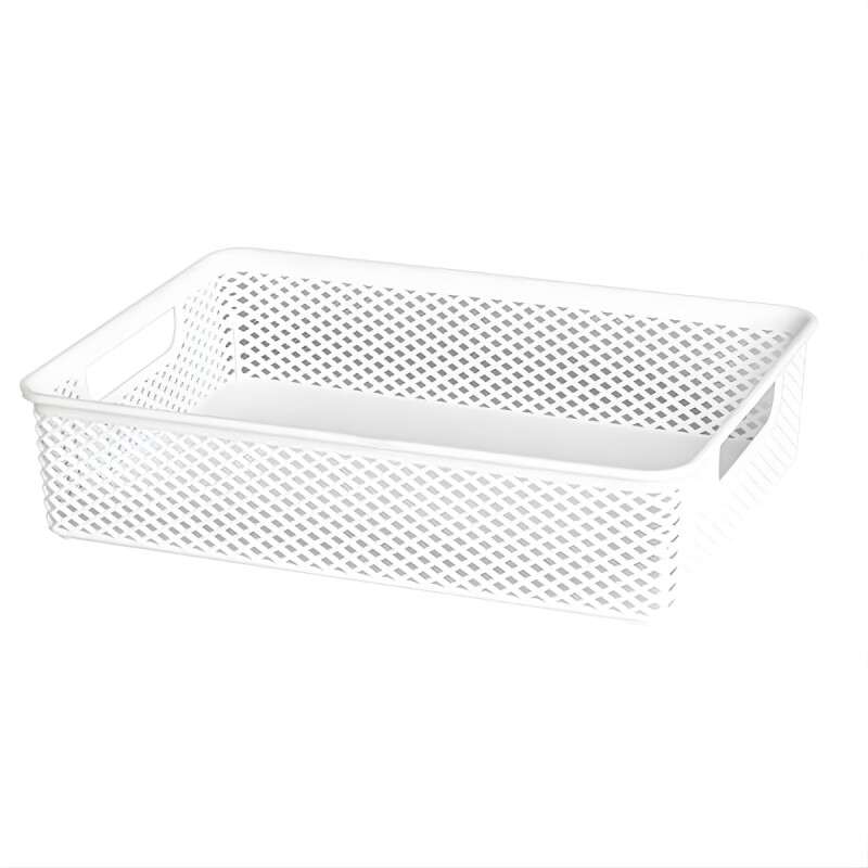 Set x3 Cesto organizador calado línea M BLANCO