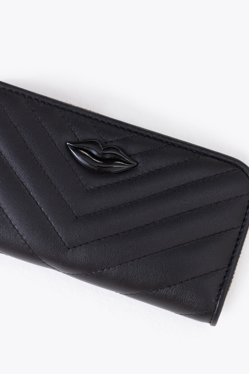 MAXI BILLETERA LIPSTICK Negro