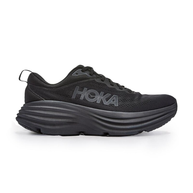 Championes Running Hombre Hoka Bondi 8 Wide Negro-negro