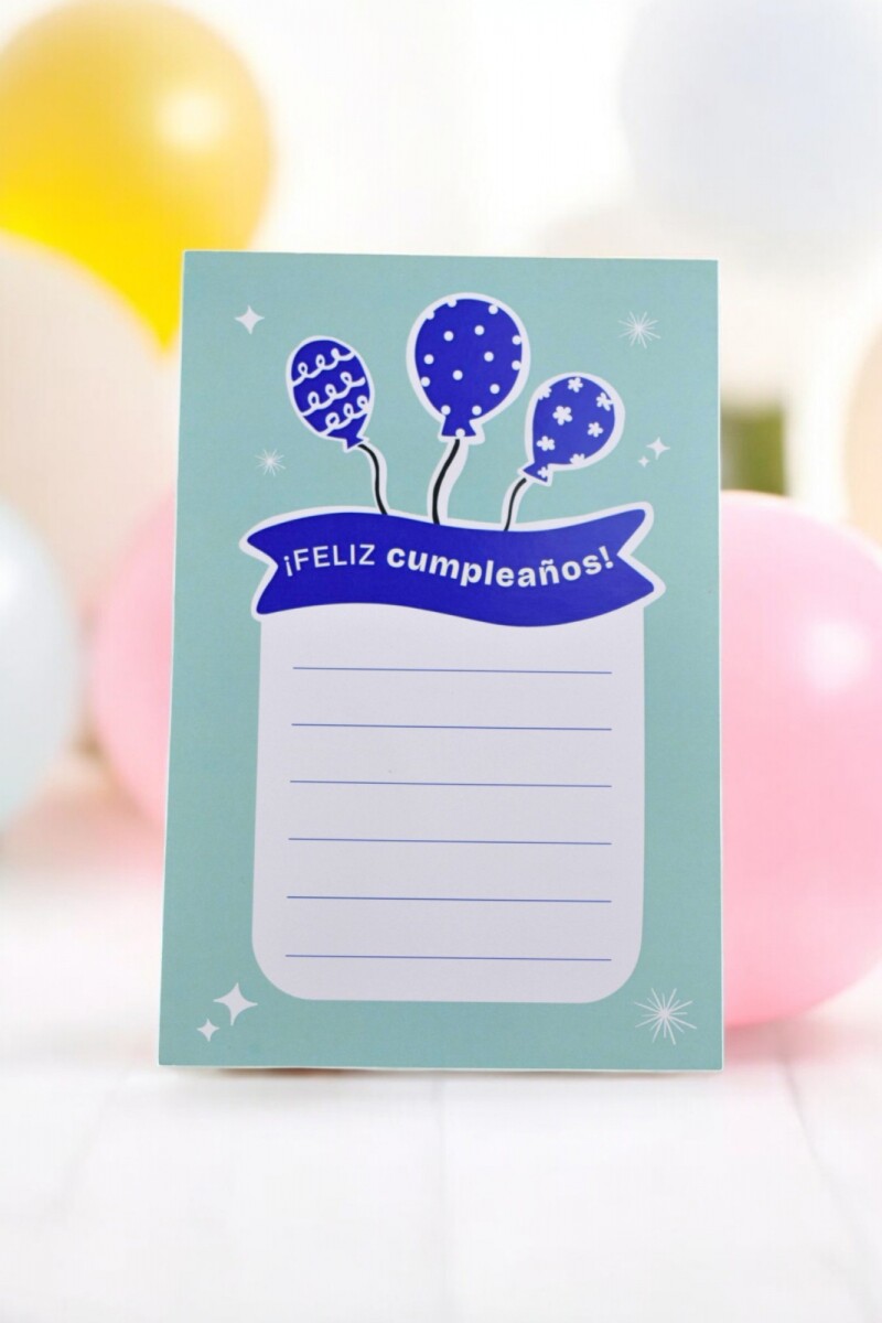 Tarjeta cumpleaños 10x15 - DISEÑO 12 
