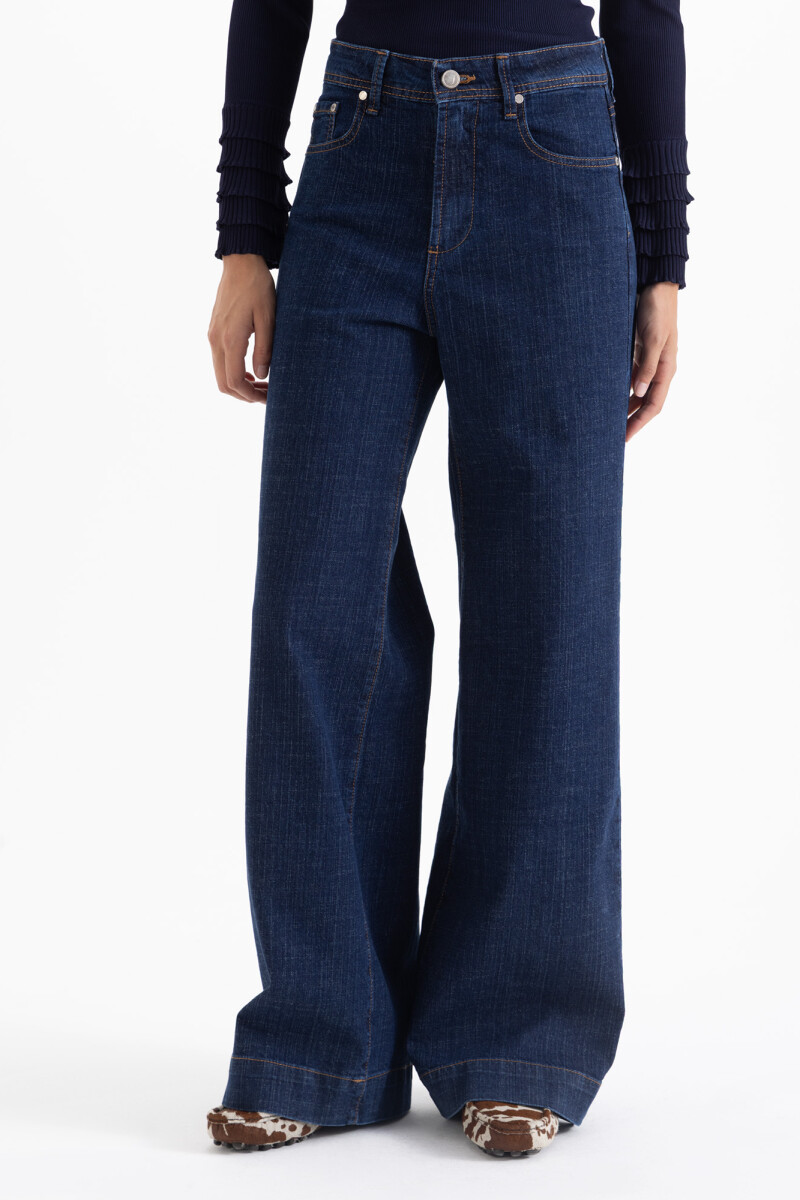 JEANS WIDE ICON BLUE Azul