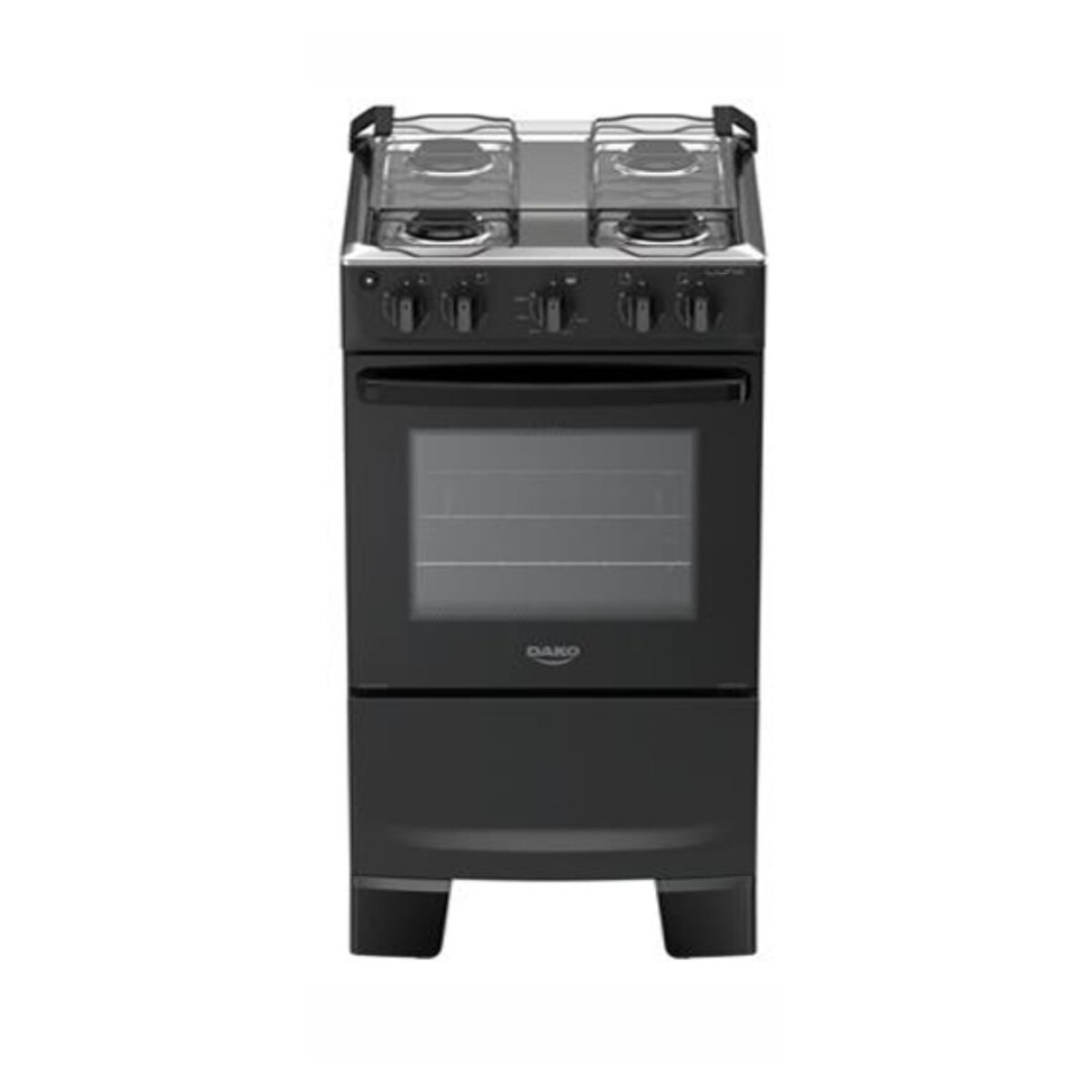 Cocina a Gas Dako Luna 4 Hornallas - Negro 