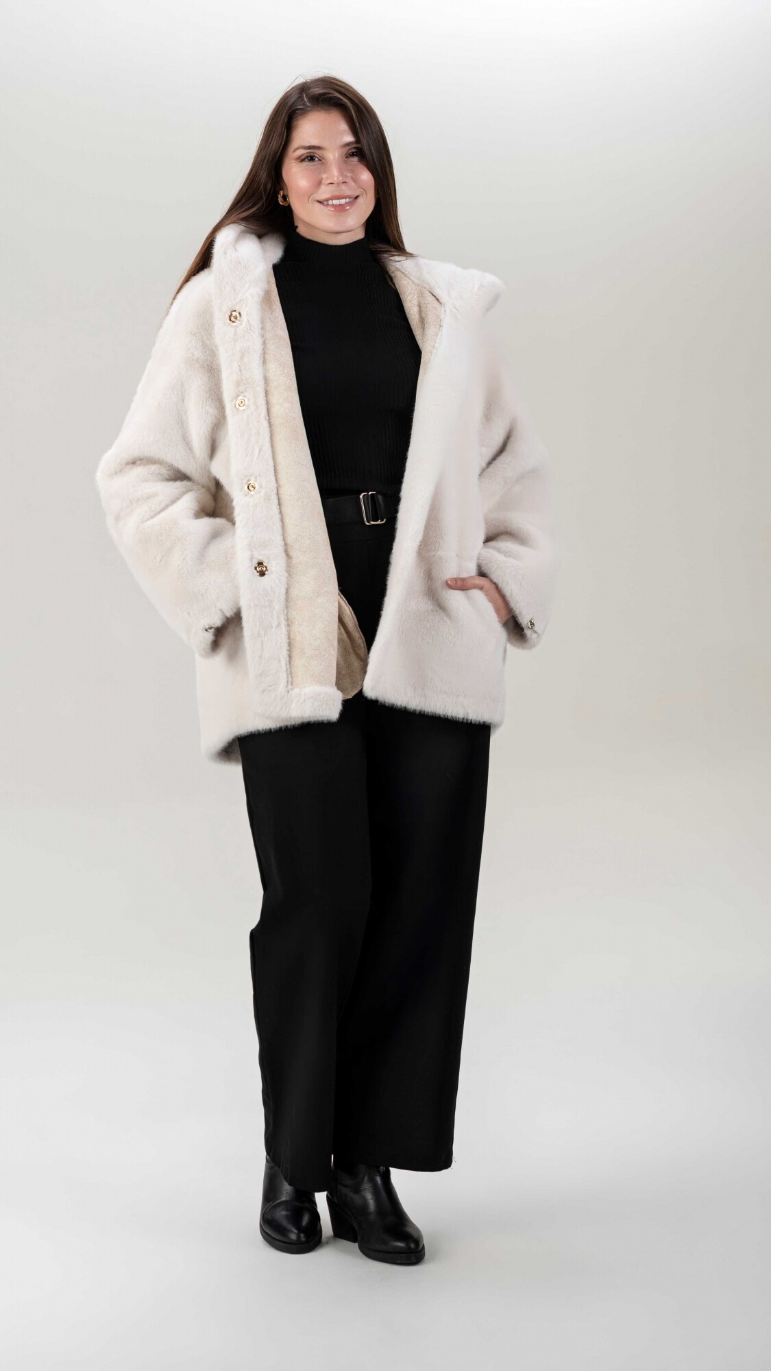 Campera Reversible Georgia Blanco