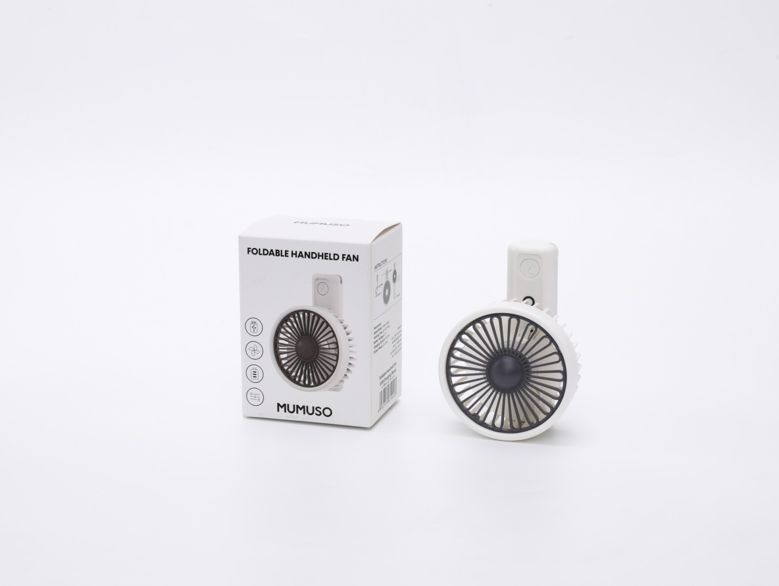VENTILADOR PORTÁTIL PLEGABLE (CARGA USB/NEGRO) 