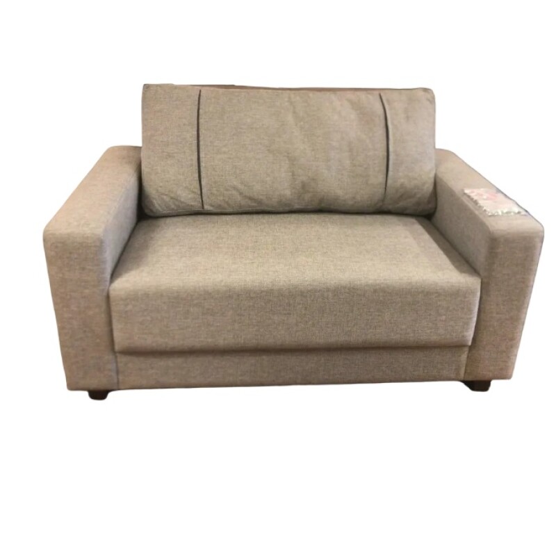SOFA 2 CUERPOS - TAPIZADO TELA TRAMADA CRUDA CON NEGRO SOFA 2 CUERPOS - TAPIZADO TELA TRAMADA CRUDA CON NEGRO