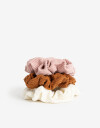 Skunzies Lisas Set De Scrunchies De Corderoy - Combinacion Tricolor
