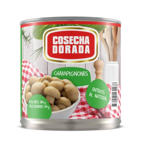 CHAMPIGNON ENTERO LATA 184G COSECHA DORADA CHAMPIGNON ENTERO LATA 184G COSECHA DORADA