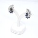 Caravanas En Oro 18K Blanco, Brillantes Y Zafiros Caravanas En Oro 18K Blanco, Brillantes Y Zafiros