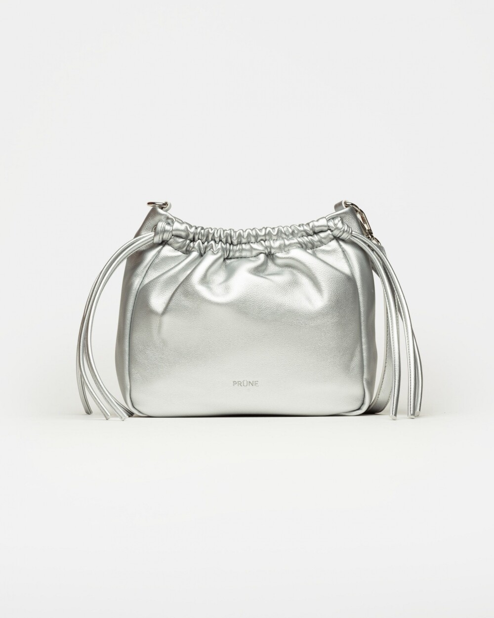 Bandolera Marine en efecto cuero liso Metalizado