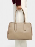 Bolso Para Portátil 13" Con Detalles De Piel taupe