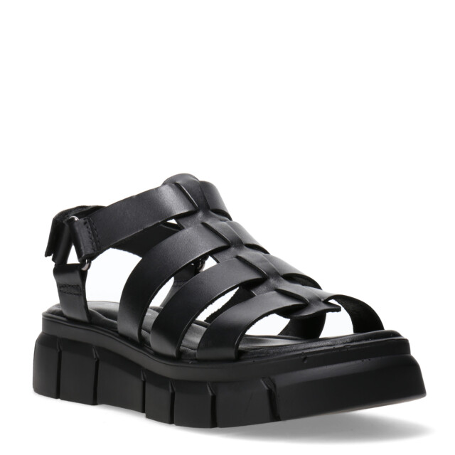 Sandalias de Mujer Bottero de tiras c/velcro Negro