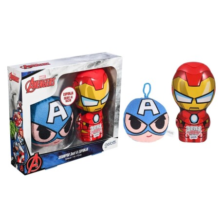 Set de Esponja Capitán América y Shampoo Iron Man 300ML 001