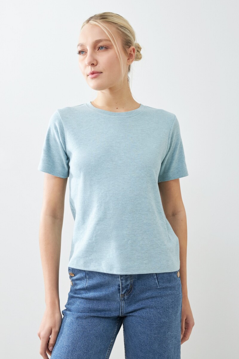 Remera manga corta verde agua