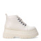 Bota de Mujer Miss Carol GALILEA acordonada con plataforma Blanco Hueso
