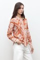 Camisa estampa Dalia lacre