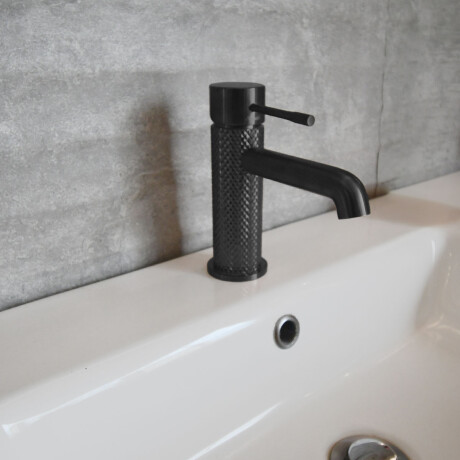 Griferia Lavatorio Cuerpo Labrado Gris Grafito - Serie Signature GRAFITO-GUNMETAL