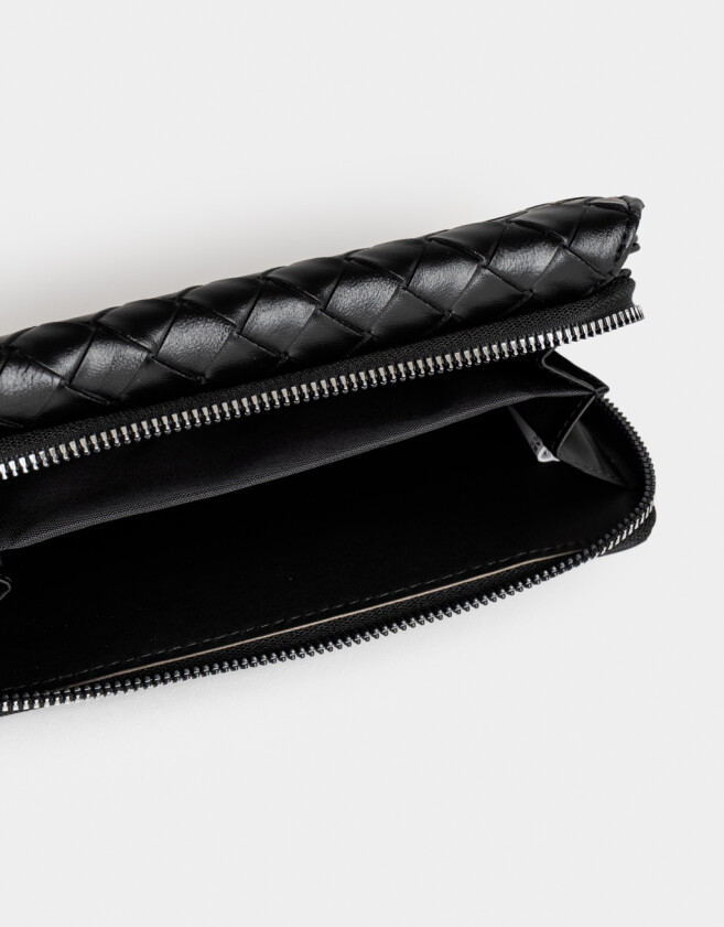 Ficheros Billetera Fichero Trenzada - Negro