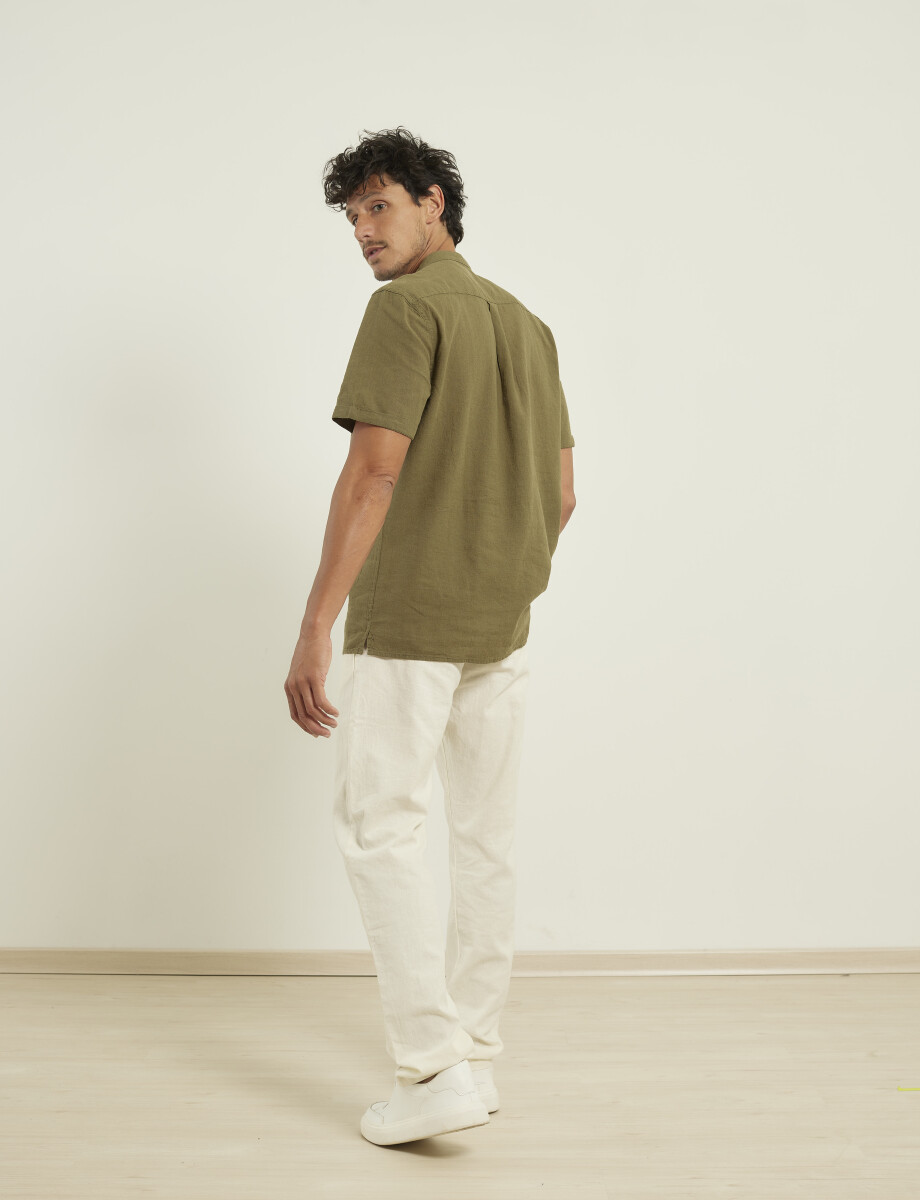 012405 CAMISA HARRINGTON LABEL Verde