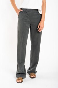 Pantalón Recto Línea Ejecutiva Gris Melange