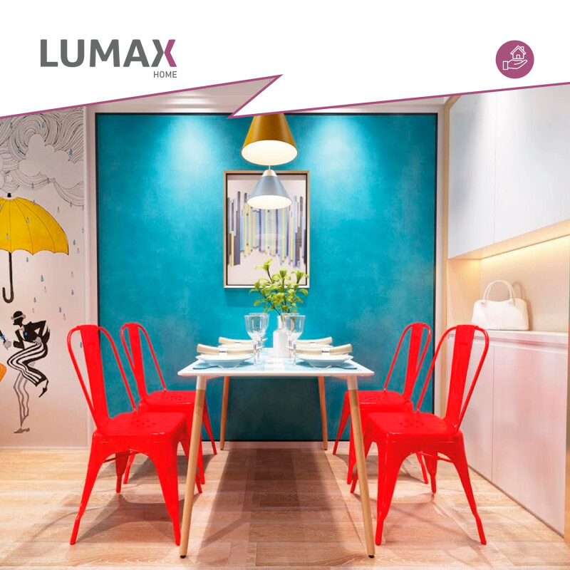 Pack 6 Sillas Tolix Lumax Varios Colores Living Comedor Rojo