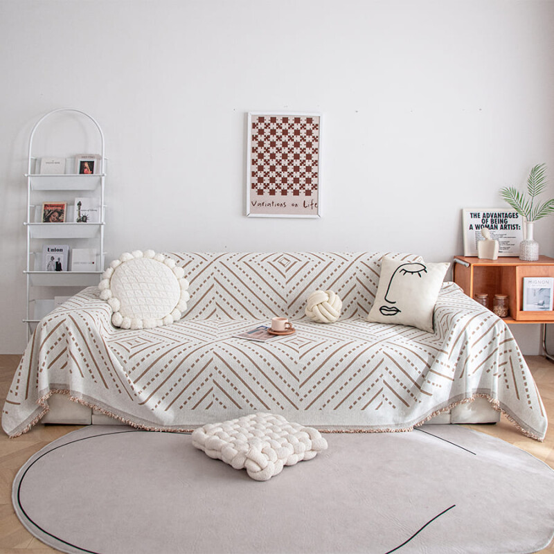 Manta sillon y cama punteada 180x230cm caqui
