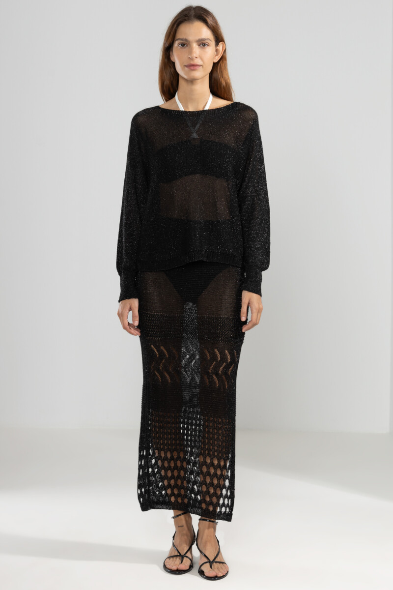 LU TIGER SWEATER Negro