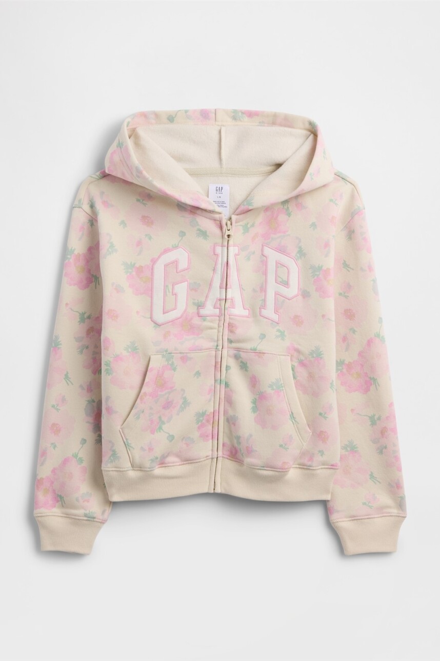 Canguro Con Cierre Logo Gap Niña Pink Floral
