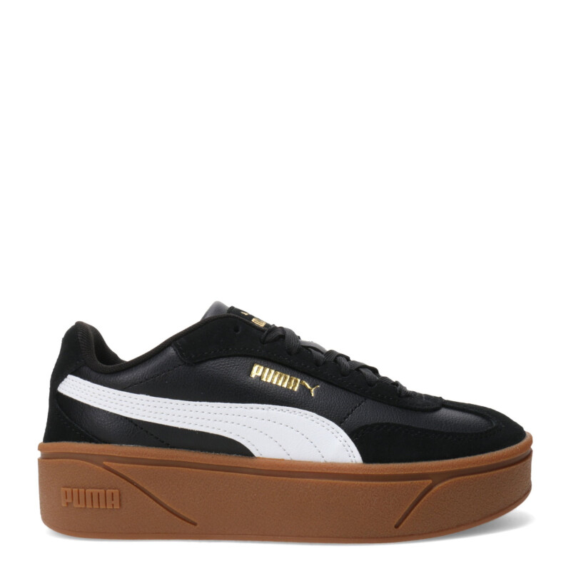 Championes de Mujer Puma Club II Era Plataforma Negro - Blanco