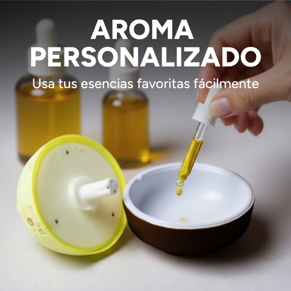 Aromatizante Difusor Ultrasónico De Aceite Esencial Con Led Color Marron Oscuro