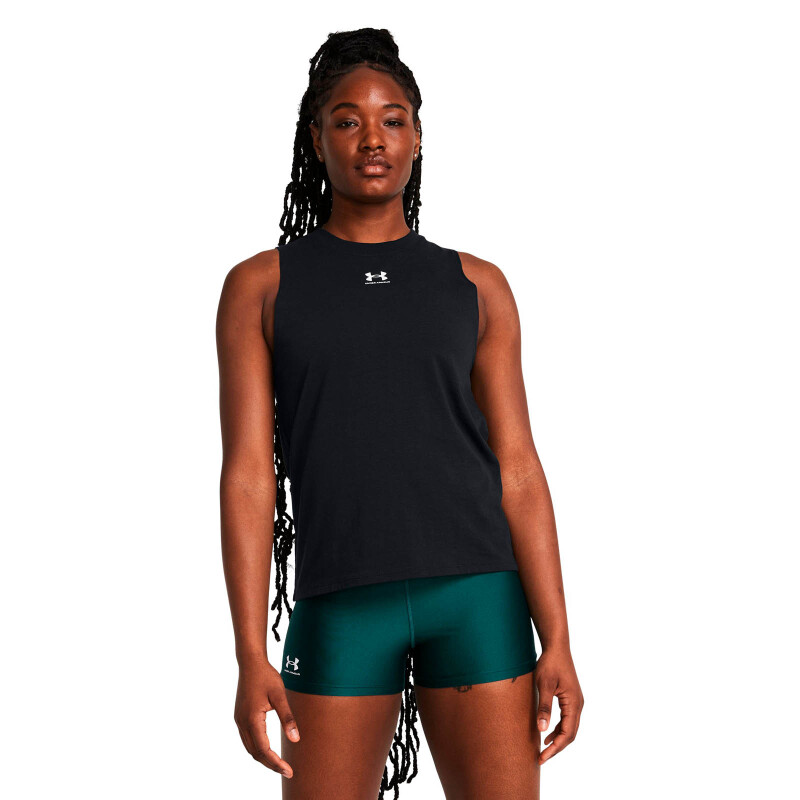 Musculosa Training Under Armour Rival de Mujer - 1383659-001 Negro-blanco