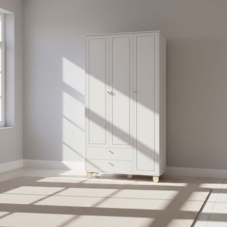 PLACARD ROPERO 3 PUERTAS MDF-Y-MADERA NATURAL-BEIGE ZUPPY