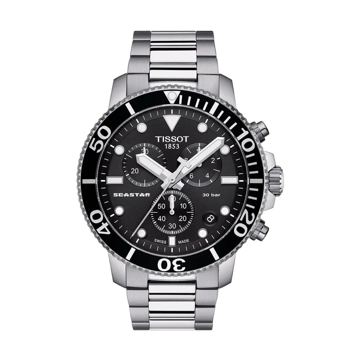 Reloj Tissot T1204171105100 Seastar 1000 Chronograph Para Hombre 