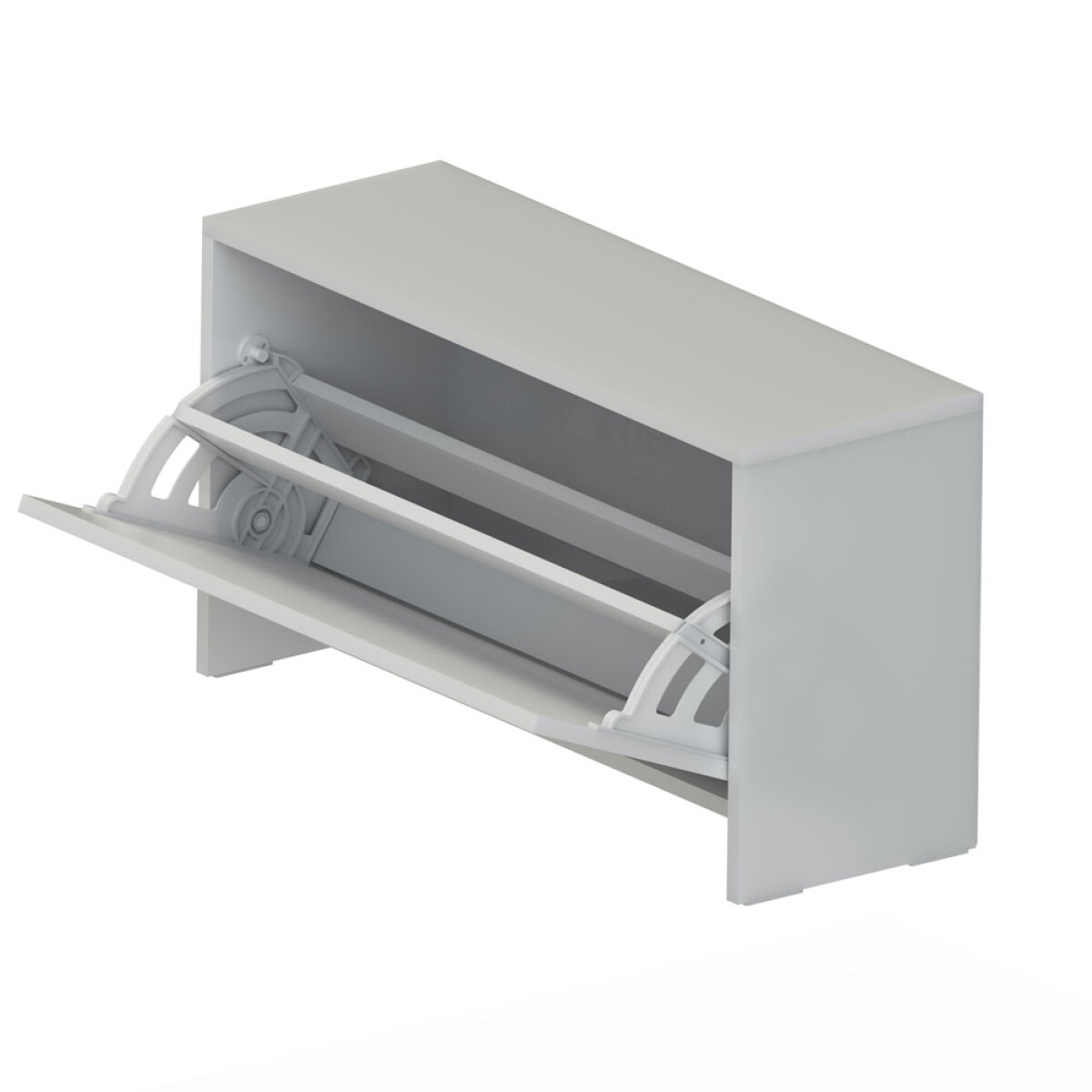 Zapatera apilable con puerta - Blanca 