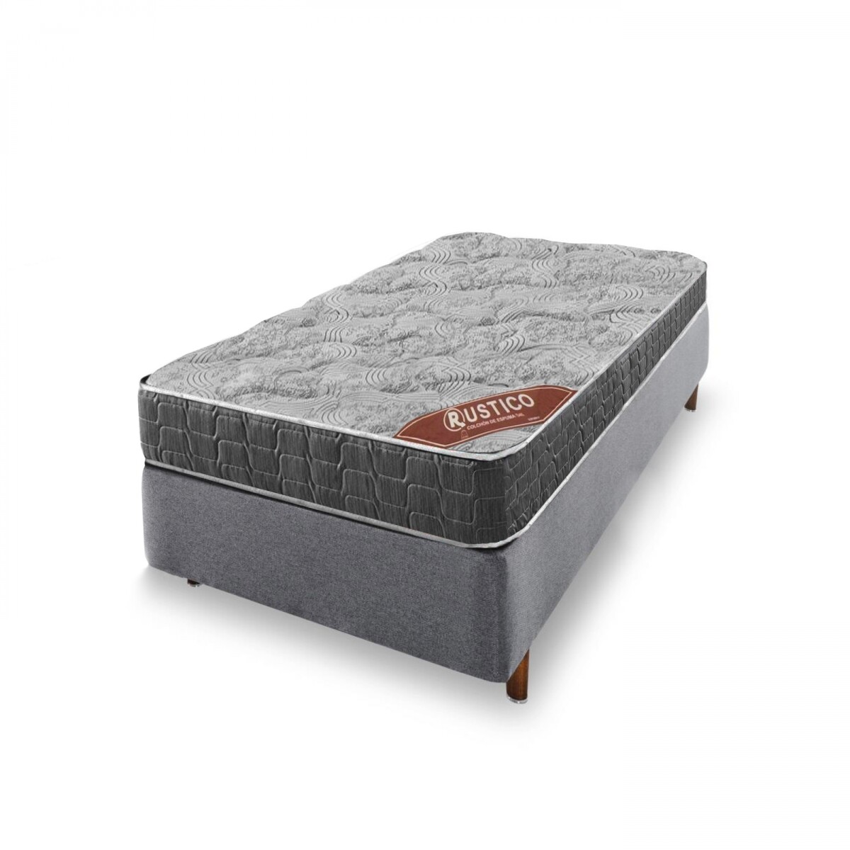 Sommier 1 Plaza Espuma D33 90 Kg - Rustico 