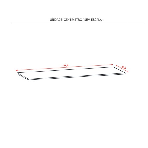 Mesada Para Modulo Bajo Mesada De 150 cms. GRIS