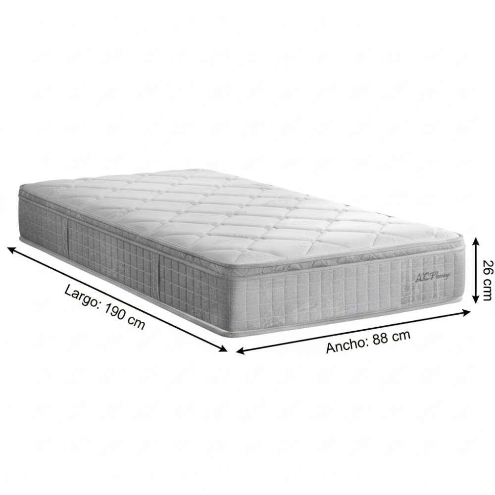 Colchon 1 plaza - bioterapia - Espuma Resortes MaxForce Colchon 1 plaza - bioterapia - Espuma Resortes MaxForce