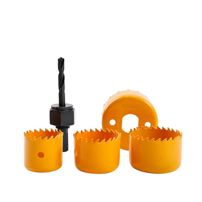 DINGQI JUEGO 5 PIEZAS SIERRA COPA 32-38-44-54MM + MANDRIL Dingqi Juego 5 Piezas Sierra Copa 32-38-44-54mm + Mandril