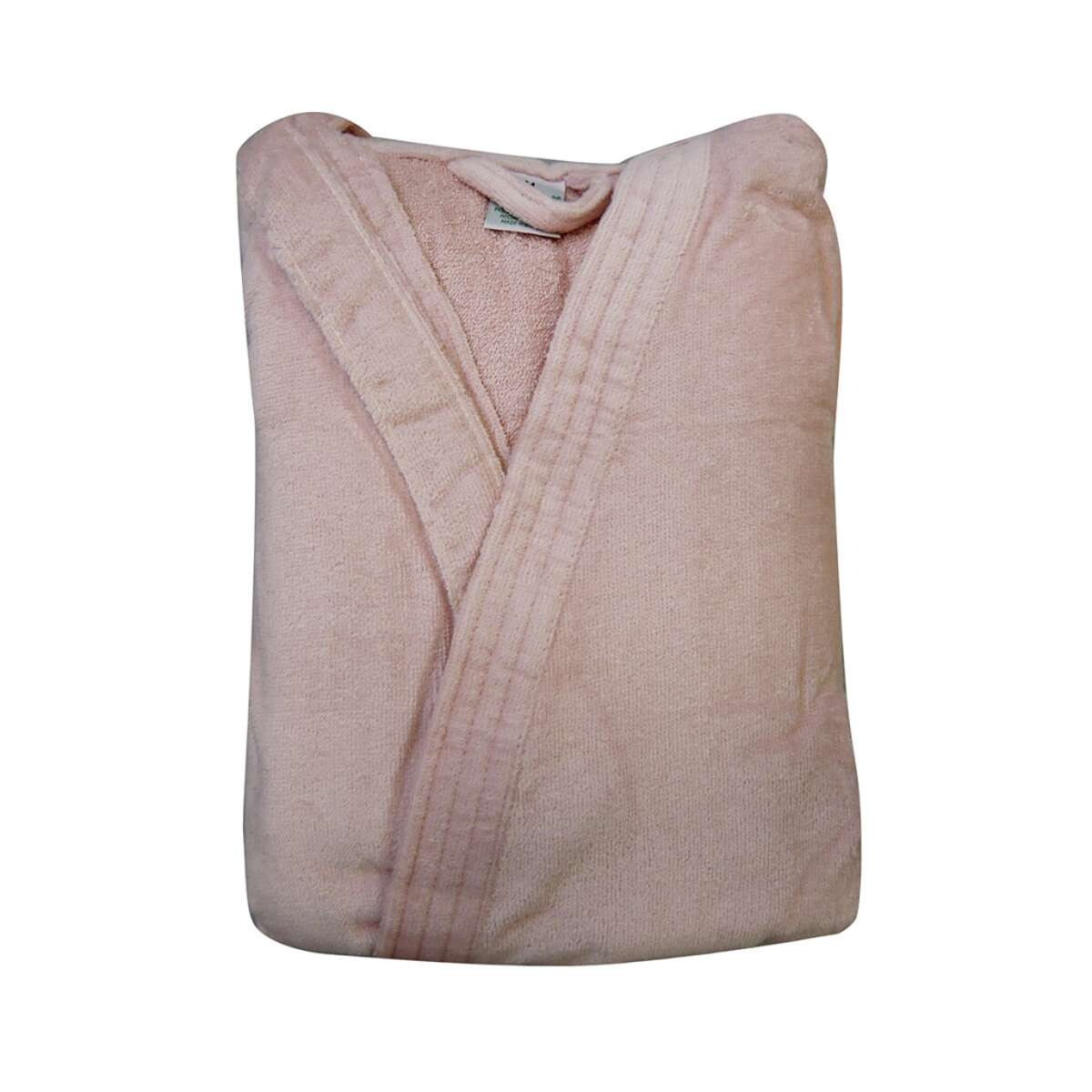 Bata Baño Dohler Velour 100% Algodón Talle P al XXG - Rosa Claro 