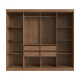 Ropero Placard 8 Puertas 4 cajones Dormitorio Negro