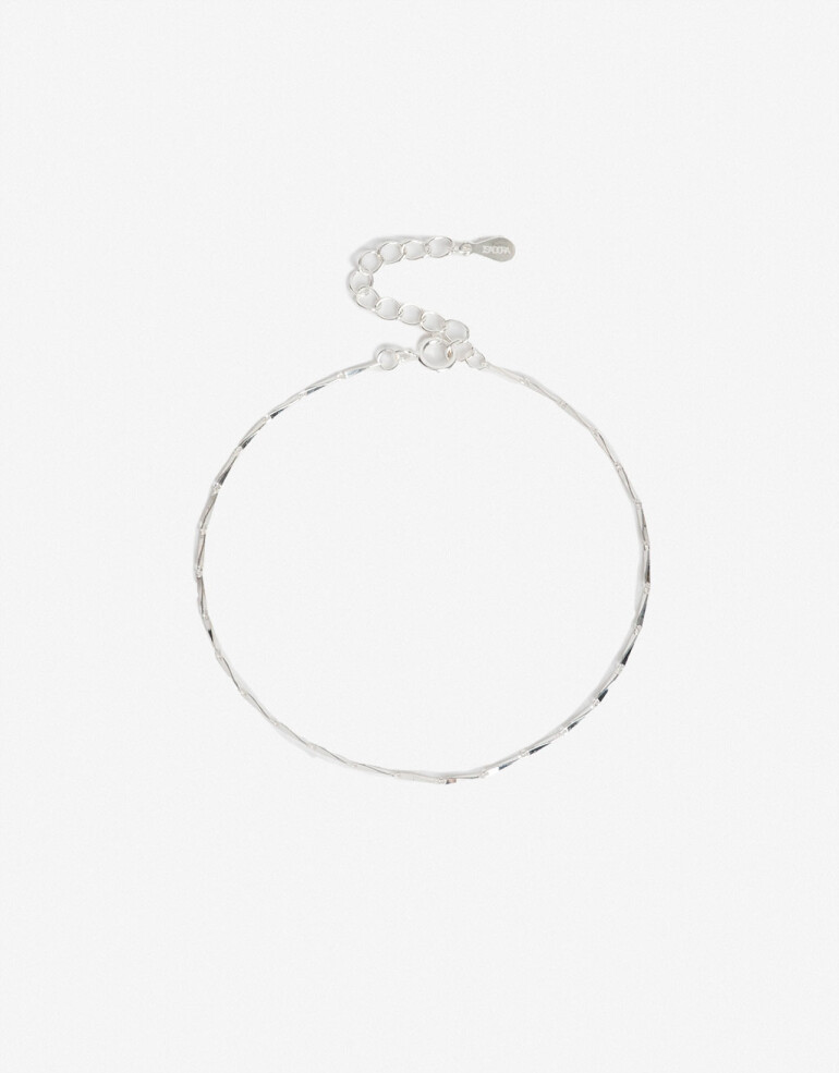 Pulseras Flexibles Metal Pulsera De Cadena Plata 925 - Plateado