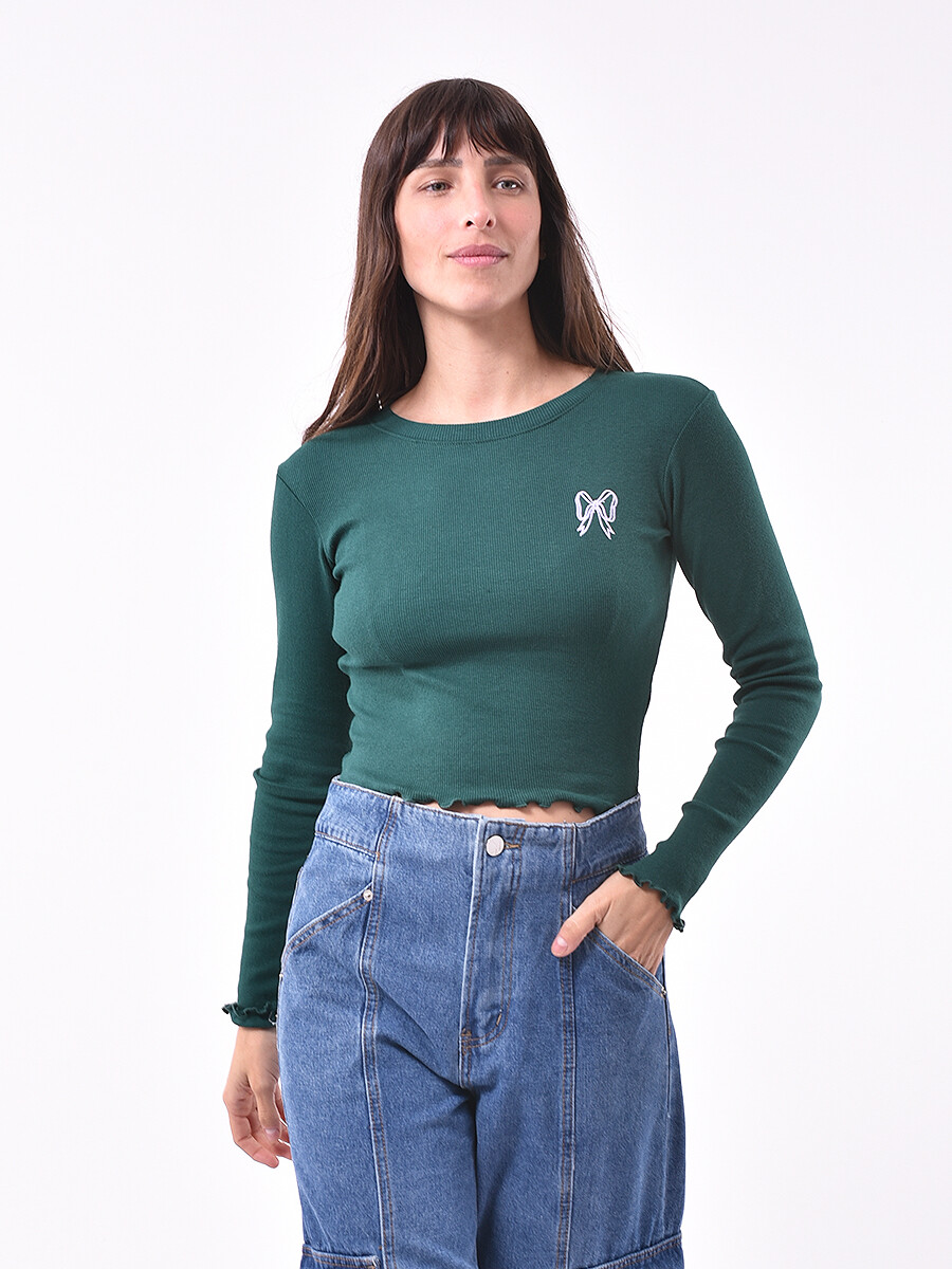 REMERA SPREAD - VERDE OSCURO 