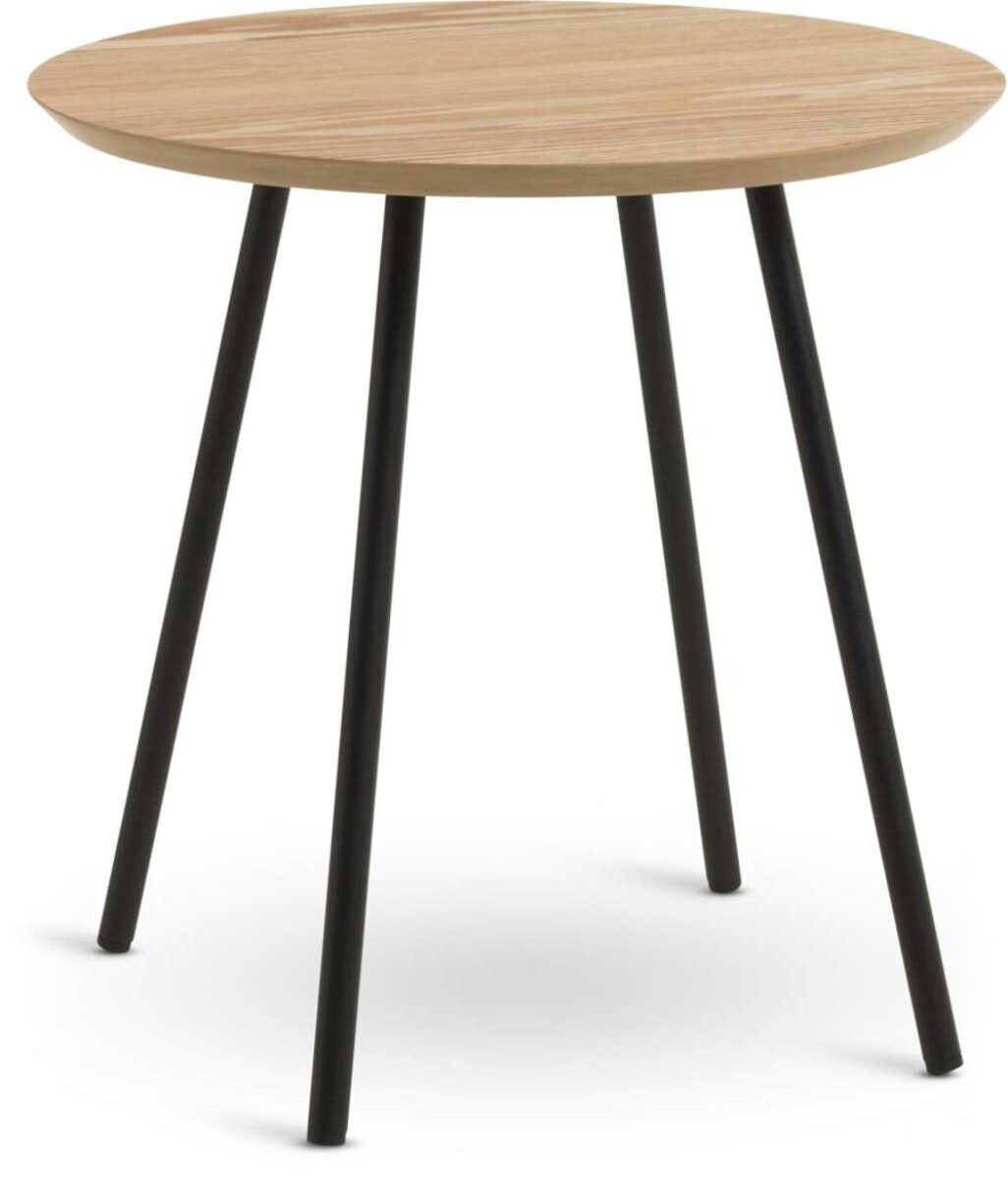 Mesa Auxiliar Nybo Ø40 - Roble/Negro 