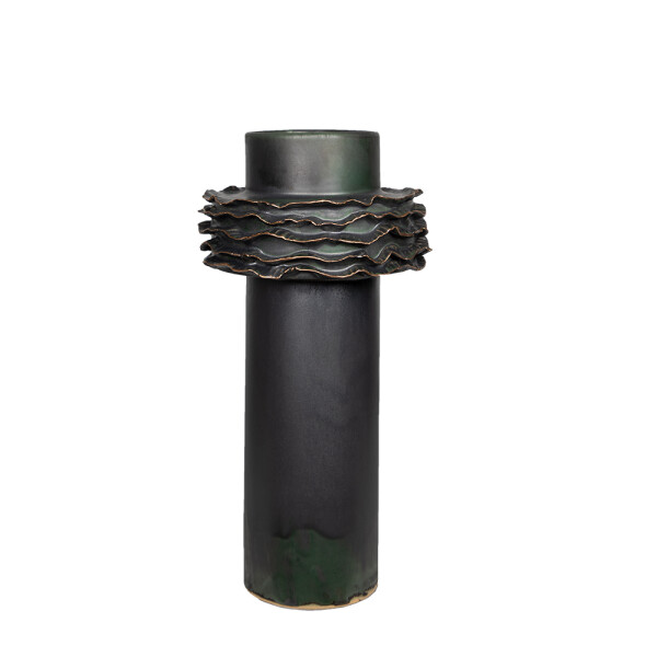 FLORERO ONDAS I Negro - UNICO