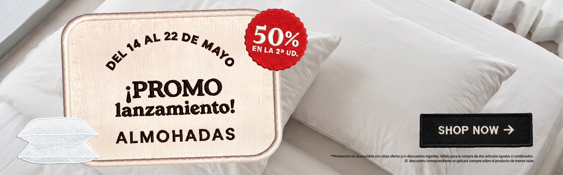PROMO ALMOHADAS - 2da UD 50%