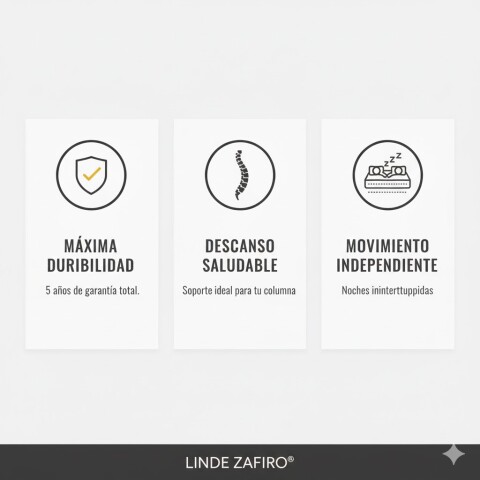 Sommier LINDE Zafiro® - 2 Plazas - 140x190x26 cm - Hasta 130 Kg - GARANTIA 5 AÑOS Sommier LINDE Zafiro® - 2 Plazas - 140x190x26 cm - Hasta 130 Kg - GARANTIA 5 AÑOS