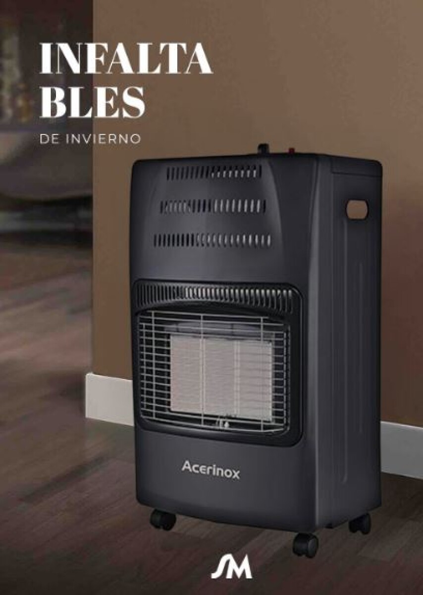 Estufa a Gas Acerinox HTH0008 Con Válvula Negro 