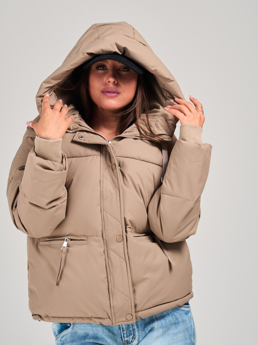 Campera Puffer Slowly - Beige 