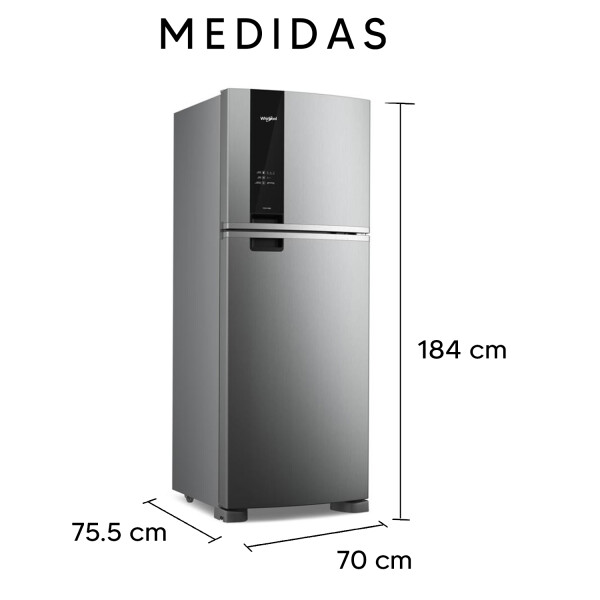 Heladera Inverter Whirlpool Wrm56ckdwx 461 Lts HELADERA WHIRLPOOL WRM56CKDWX 461L INV**